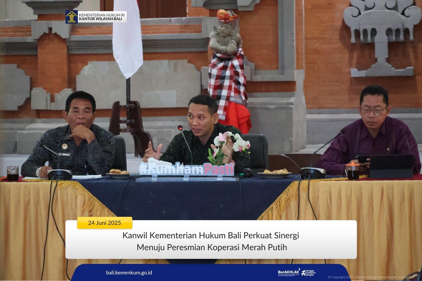 Kanwil Kementerian Hukum Bali Perkuat Sinergi Menuju Peresmian Koperasi Merah Putih